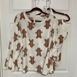 Gingerbread Print Pajama Set